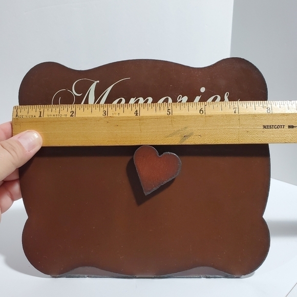 Magnetic Heart recipe picture note card holder Handmade Metal Memories - Picture 3 of 11